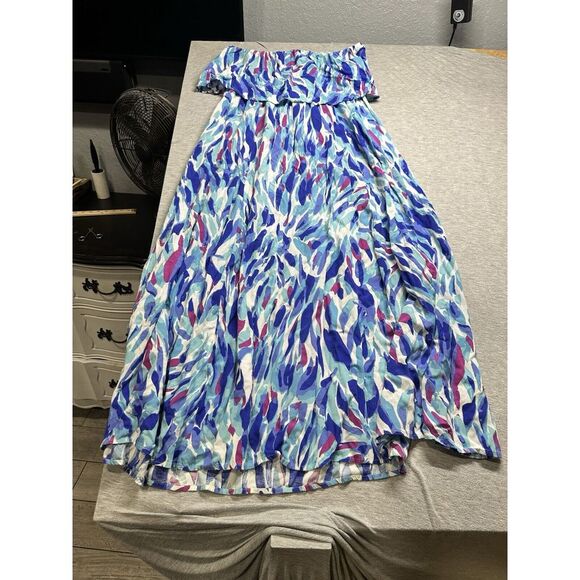 Japna Colorful Tiered‎ Sundress Cottage Core Ruffle Prairie Boho Sz L - Picture 7 of 8